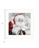 Santas Little Friends 3 White Framed Print Wall Art - Homeroots - Flyclothing LLC