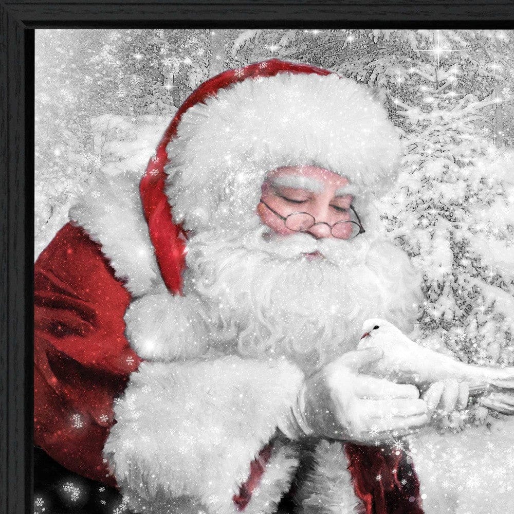 Santas Little Friends 4 Black Framed Print Wall Art - Homeroots