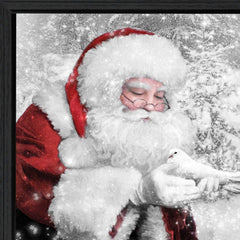 Santas Little Friends 4 Black Framed Print Wall Art - Homeroots