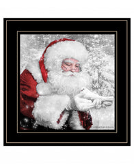 Santas Little Friends 5 Black Framed Print Wall Art - Homeroots
