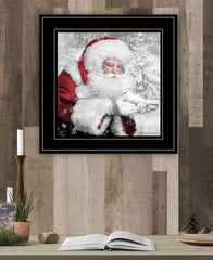 Santas Little Friends 5 Black Framed Print Wall Art - Homeroots