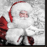 Santas Little Friends 5 Black Framed Print Wall Art - Homeroots