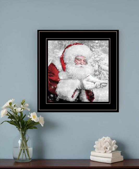Santas Little Friends 5 Black Framed Print Wall Art - Homeroots