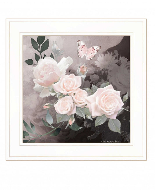 Noir Roses 1 White Framed Print Wall Art - Homeroots - Flyclothing LLC