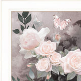 Noir Roses 1 White Framed Print Wall Art - Homeroots - Flyclothing LLC