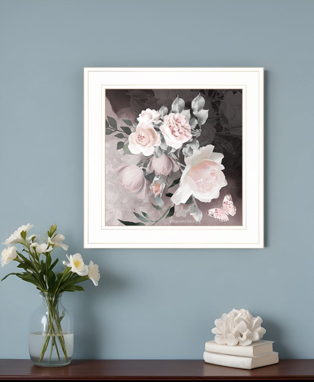 Noir Roses IV 3 White Framed Print Wall Art - Homeroots