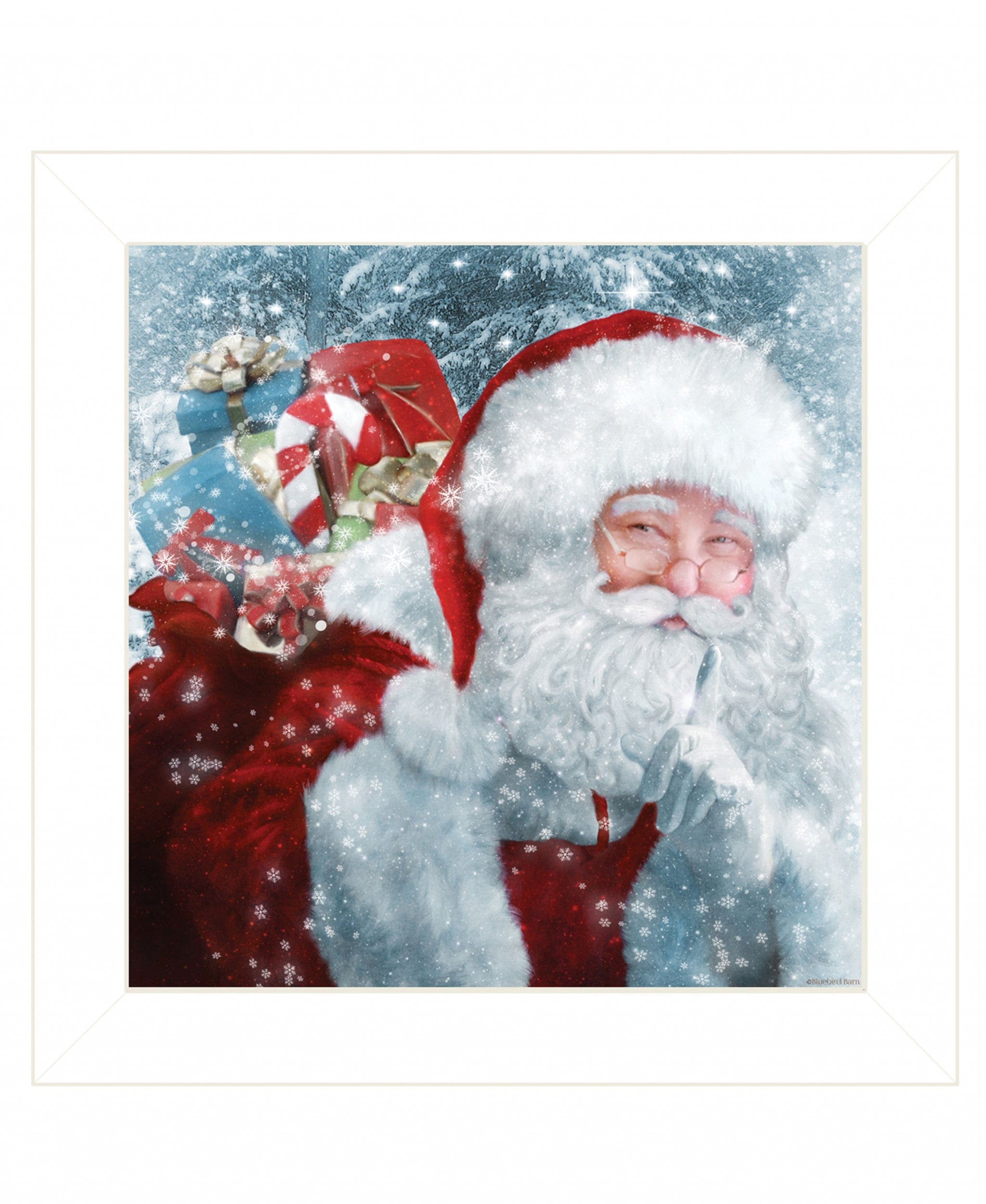 Santas Presents 2 White Framed Print Wall Art - Homeroots