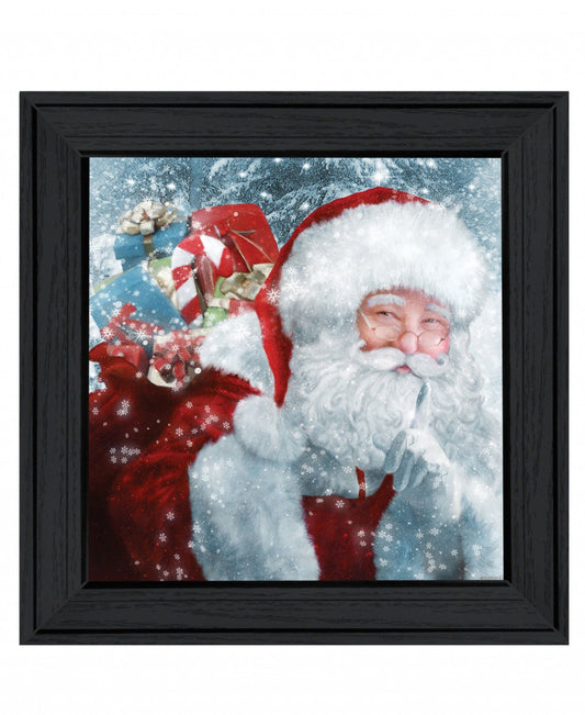 Santas Presents 3 Black Framed Print Wall Art - Homeroots