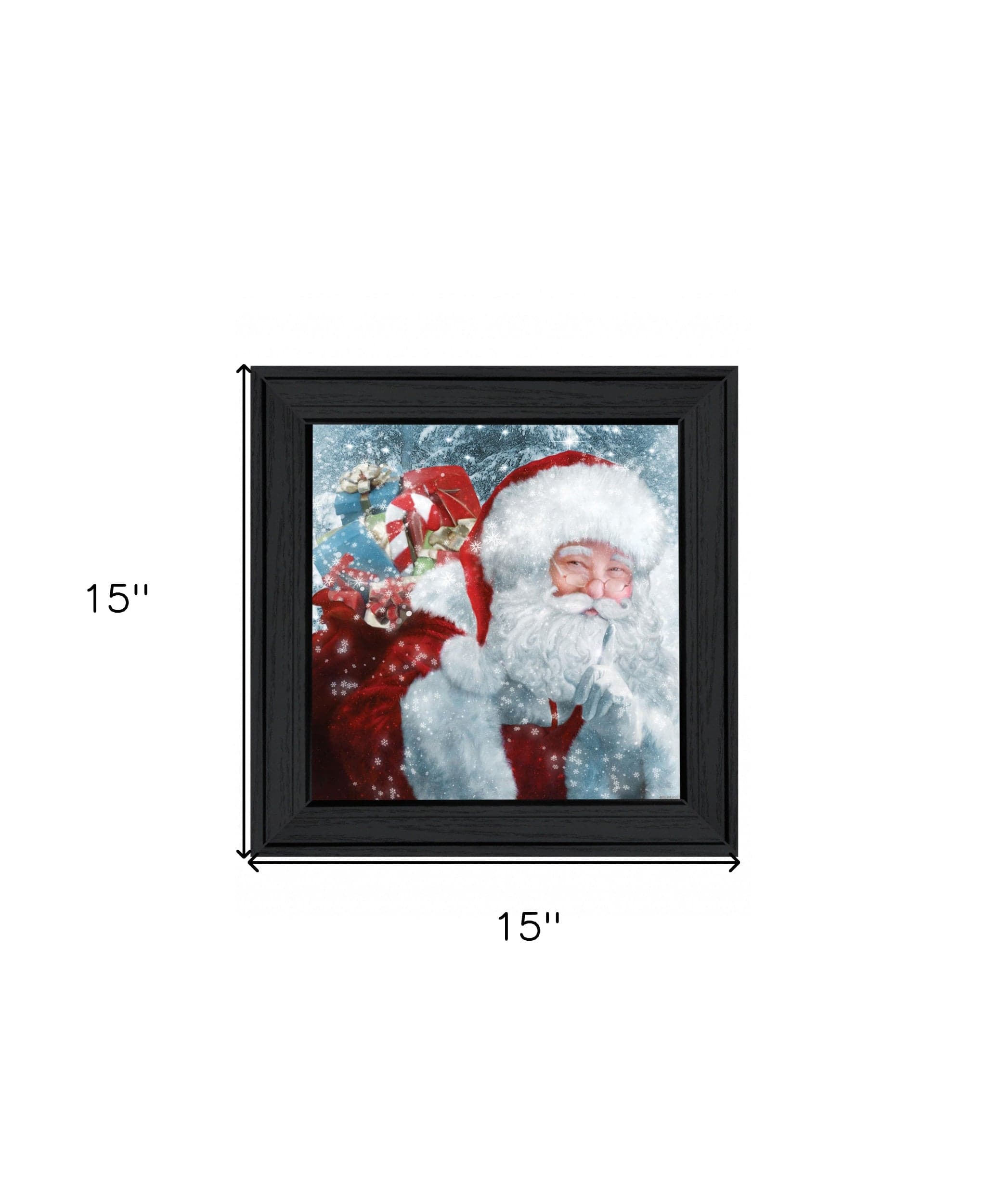 Santas Presents 3 Black Framed Print Wall Art - Homeroots