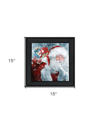 Santas Presents 3 Black Framed Print Wall Art - Homeroots
