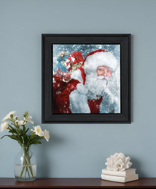 Santas Presents 3 Black Framed Print Wall Art - Homeroots