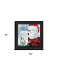 Santas Tree Star 2 Black Framed Print Wall Art - Homeroots