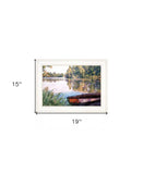 Rowboat Pond Landscape 2 White Framed Print Wall Art - Homeroots - Flyclothing LLC