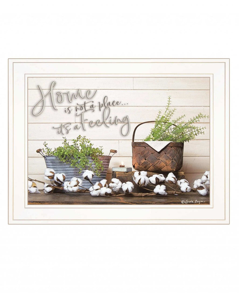Home is not a Place 2 White Framed Print Wall Art - Homeroots - Flyclothing LLC