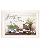 Home is not a Place 2 White Framed Print Wall Art - Homeroots