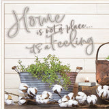 Home is not a Place 2 White Framed Print Wall Art - Homeroots