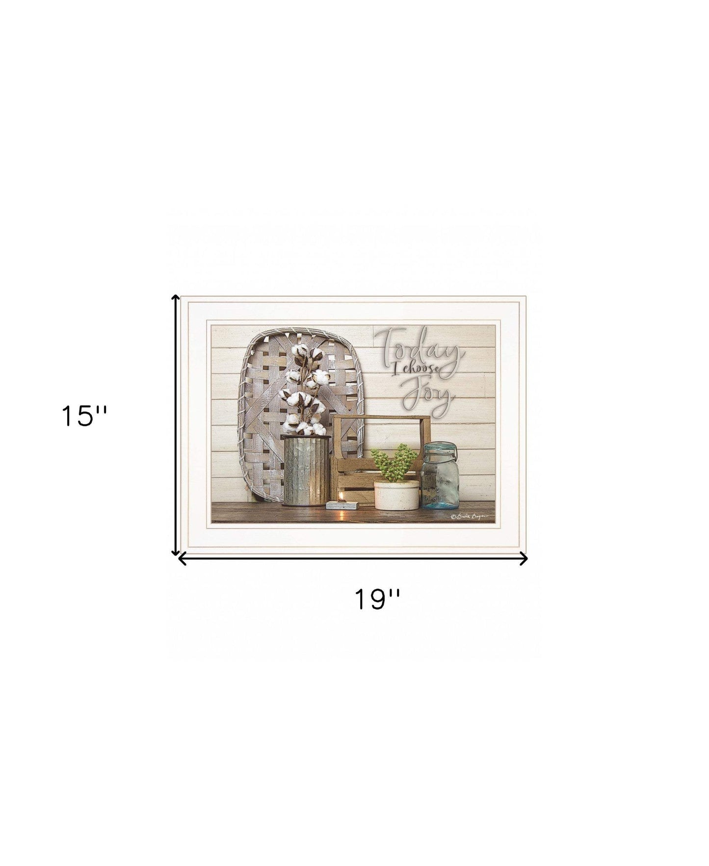 Today I Choose Joy 2 White Framed Print Wall Art - Homeroots - Flyclothing LLC