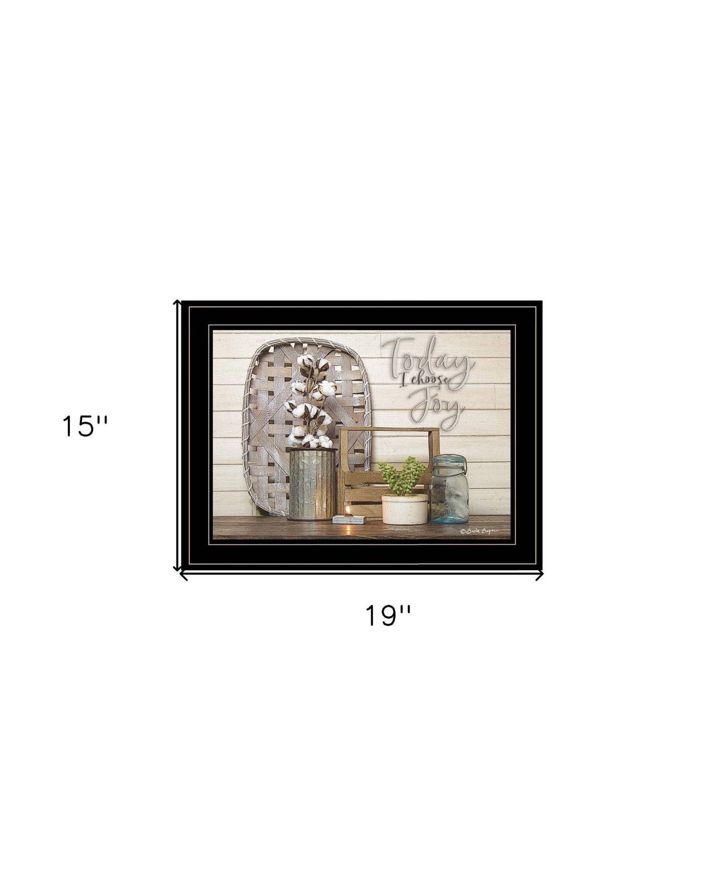 Today I Choose Joy 3 Black Framed Print Wall Art - Homeroots - Flyclothing LLC
