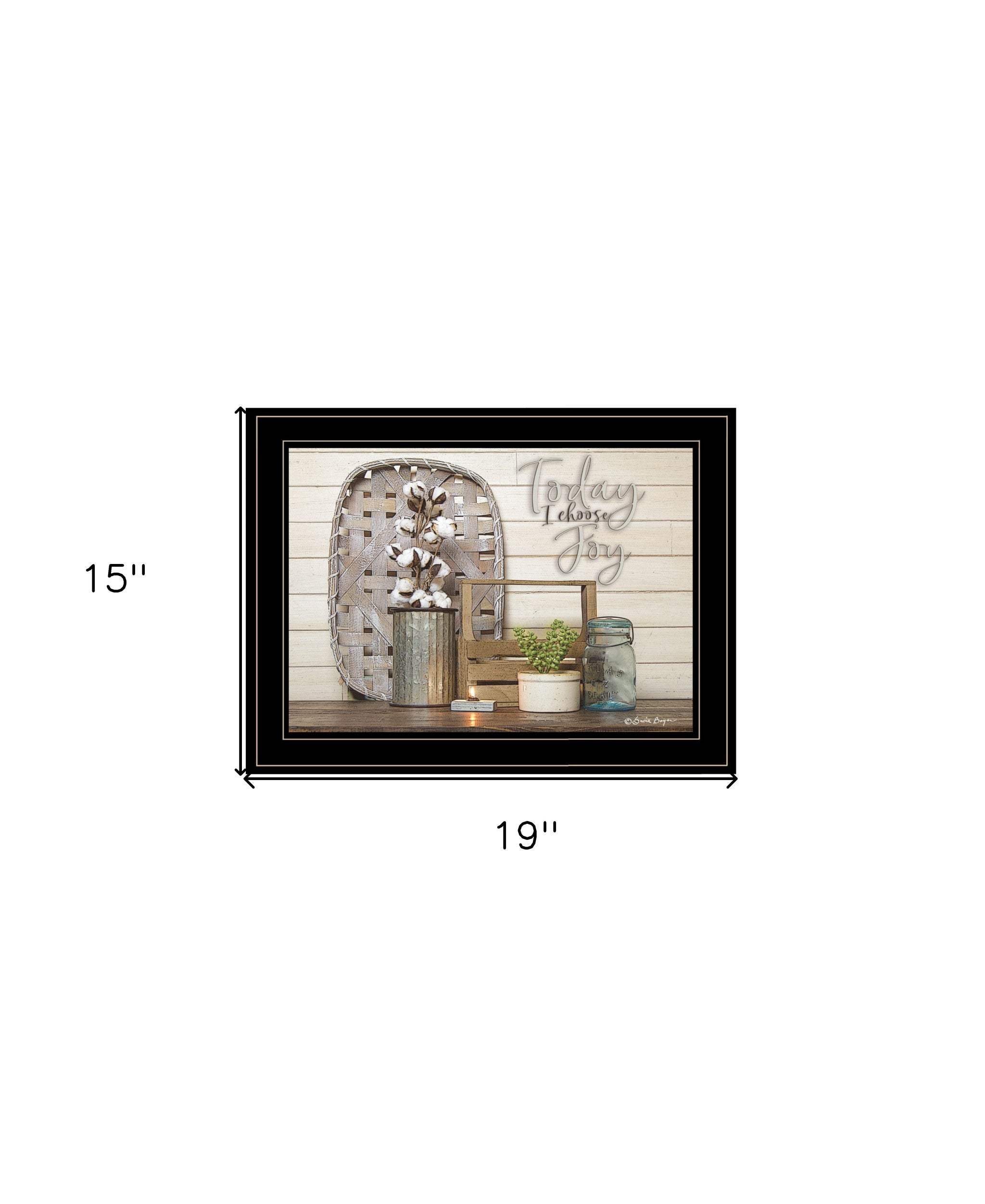 Today I Choose Joy 3 Black Framed Print Wall Art - Homeroots - Flyclothing LLC