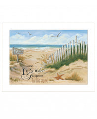 Footprint 1 White Framed Print Wall Art - Homeroots
