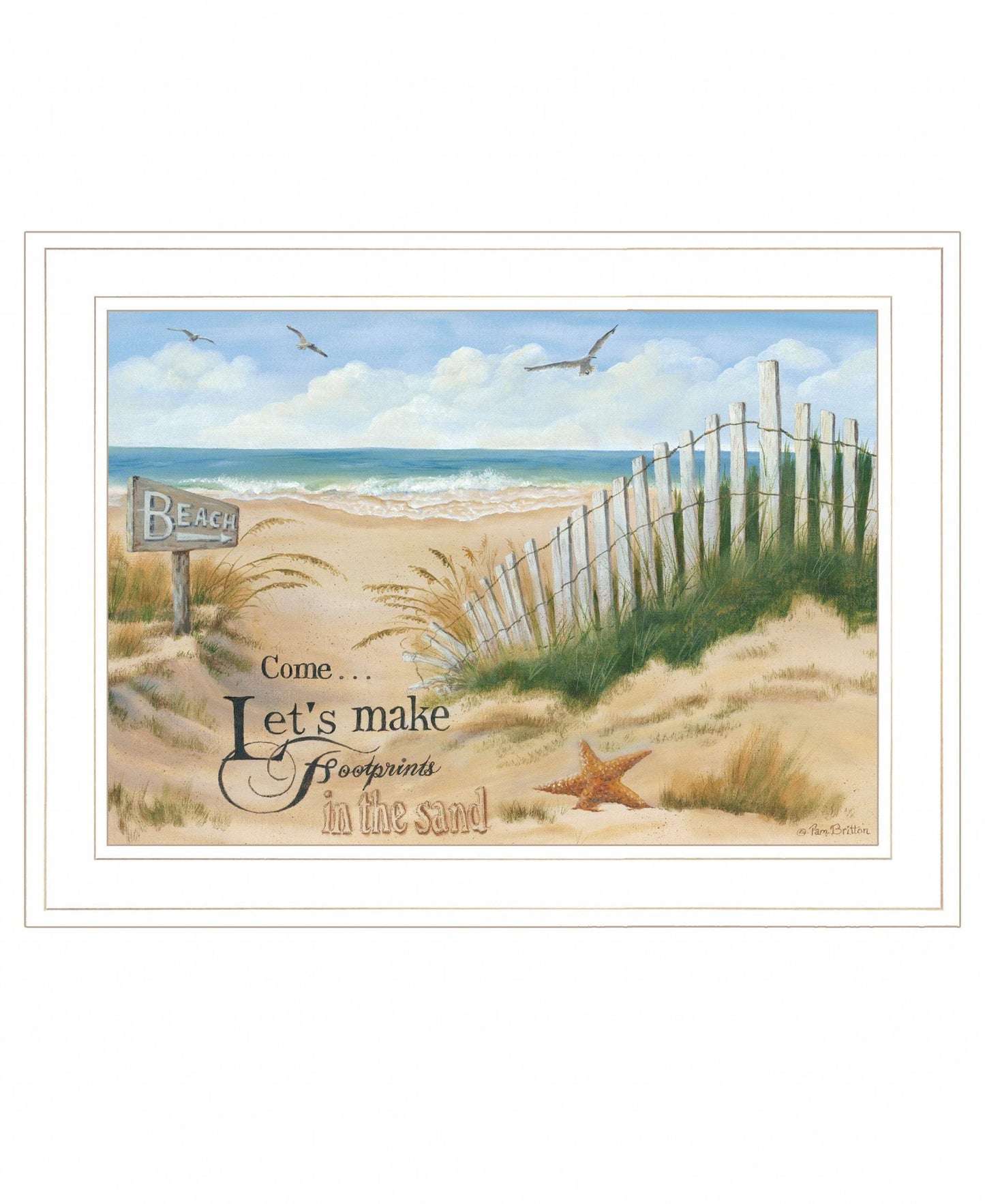 Footprint 2 White Framed Print Wall Art - Homeroots - Flyclothing LLC
