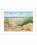 Footprint 2 White Framed Print Wall Art - Homeroots