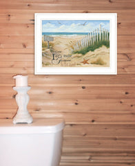Footprint 2 White Framed Print Wall Art - Homeroots