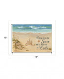 Sand Castle 1 White Framed Print Wall Art - Homeroots - Flyclothing LLC