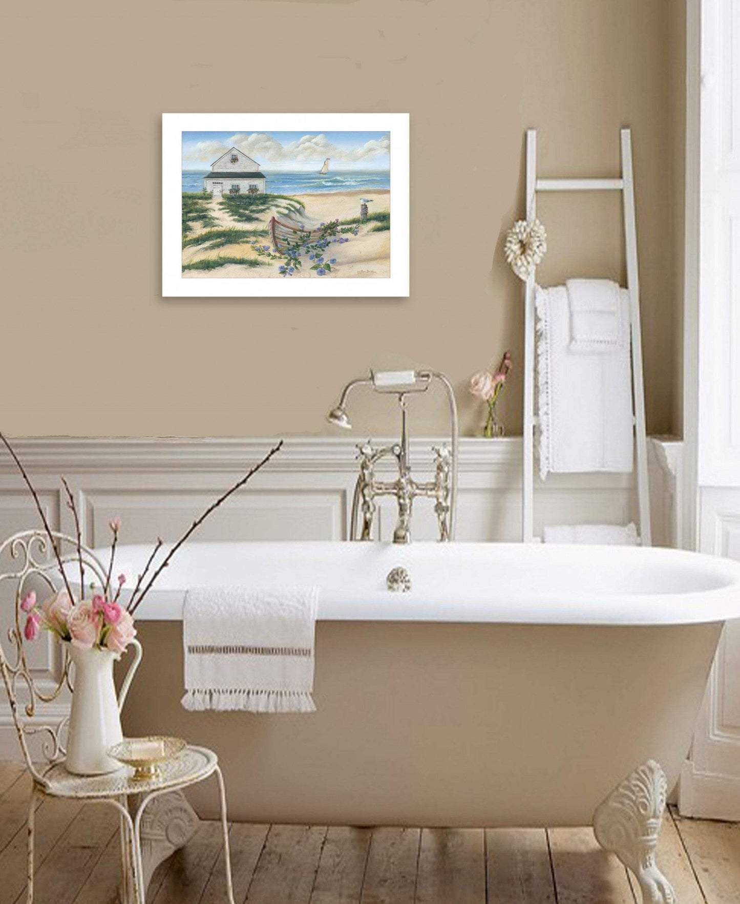 Beach Cottage II 1 White Framed Print Wall Art - Homeroots - Flyclothing LLC