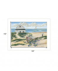 Beach Cottage II 1 White Framed Print Wall Art - Homeroots