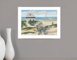 Beach Cottage II 1 White Framed Print Wall Art - Homeroots