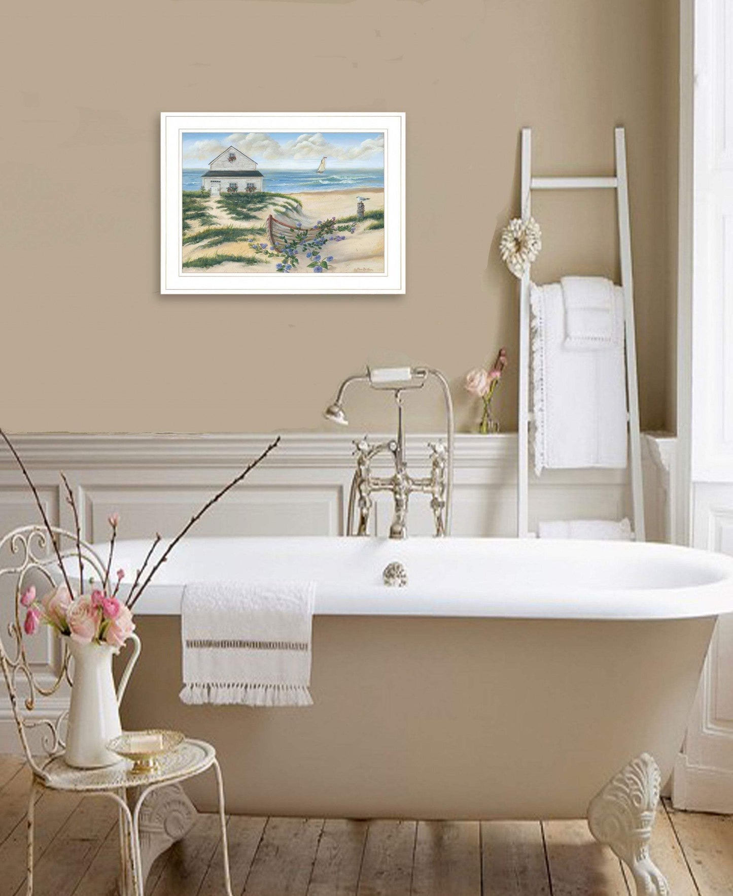 Beach Cottage II 2 White Framed Print Wall Art - Homeroots - Flyclothing LLC