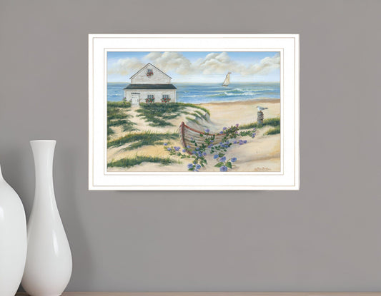 Beach Cottage II 2 White Framed Print Wall Art - Homeroots