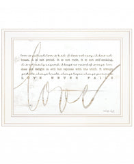 Love Never Fails 2 White Framed Print Wall Art - Homeroots