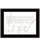 Love Never Fails 3 Black Framed Print Wall Art - Homeroots
