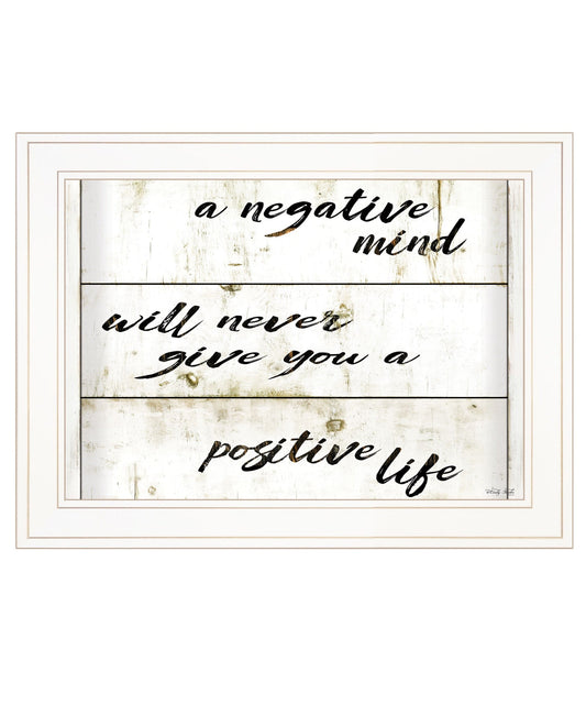 Positive Life 2 White Framed Print Wall Art - Homeroots