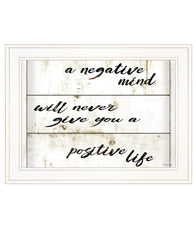 Positive Life 2 White Framed Print Wall Art - Homeroots