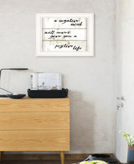 Positive Life 2 White Framed Print Wall Art - Homeroots