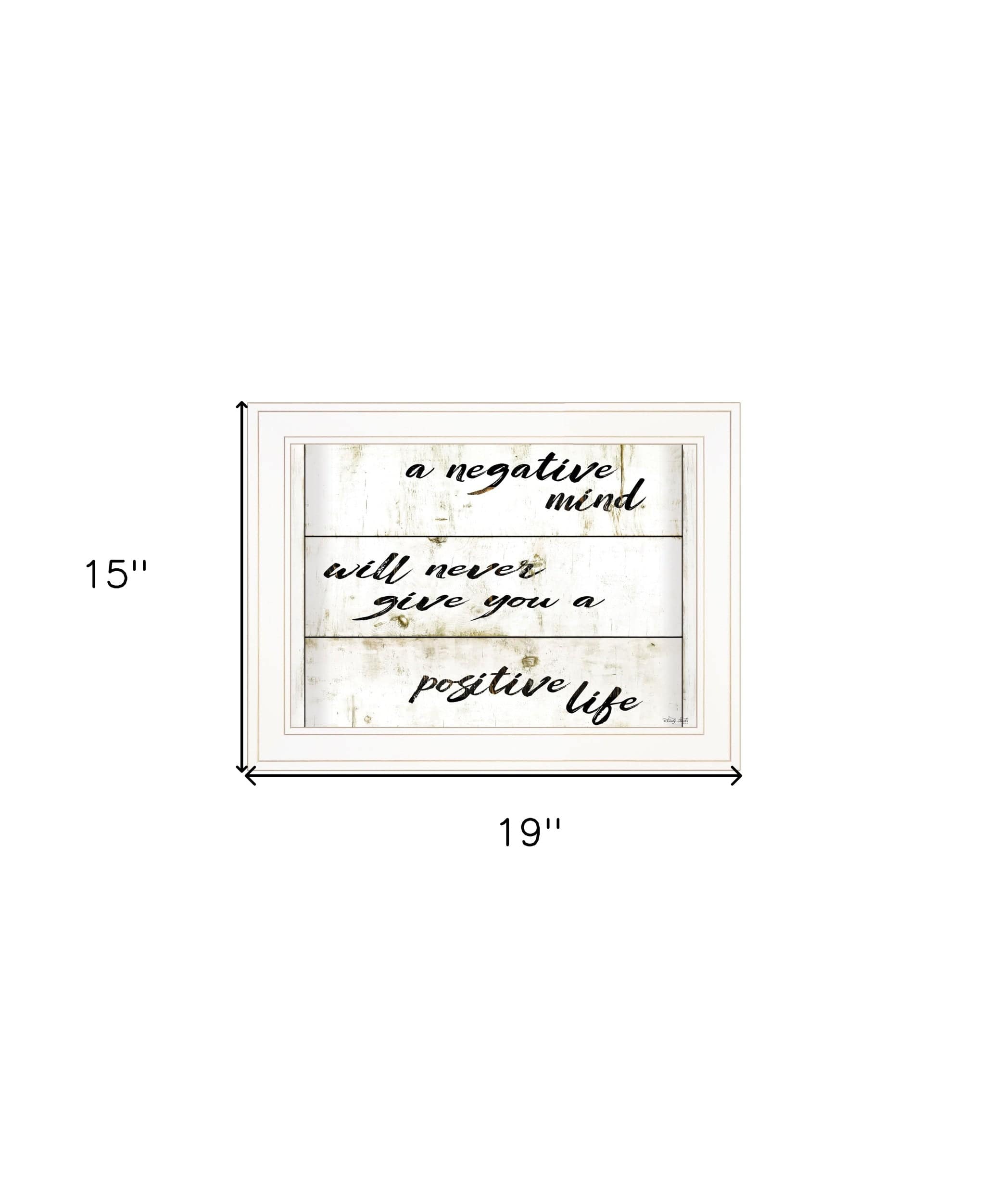 Positive Life 2 White Framed Print Wall Art - Homeroots