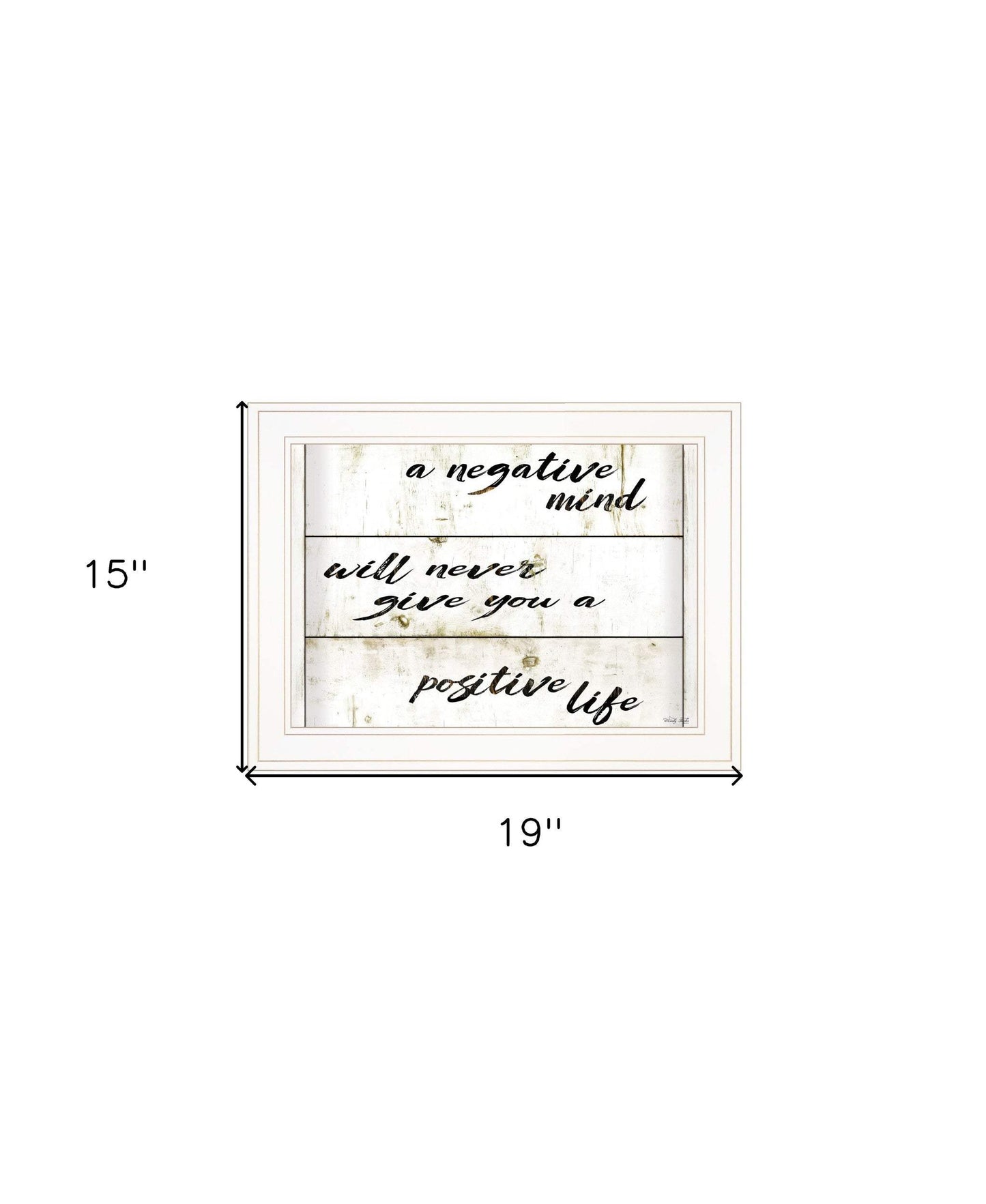 Positive Life 2 White Framed Print Wall Art - Homeroots - Flyclothing LLC