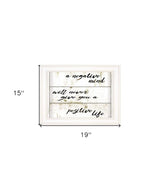Positive Life 2 White Framed Print Wall Art - Homeroots - Flyclothing LLC