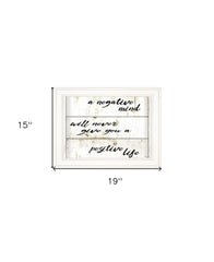 Positive Life 2 White Framed Print Wall Art - Homeroots