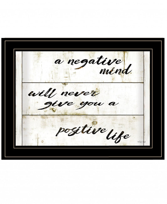 Positive Life 3 Black Framed Print Wall Art - Homeroots