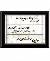 Positive Life 3 Black Framed Print Wall Art - Homeroots