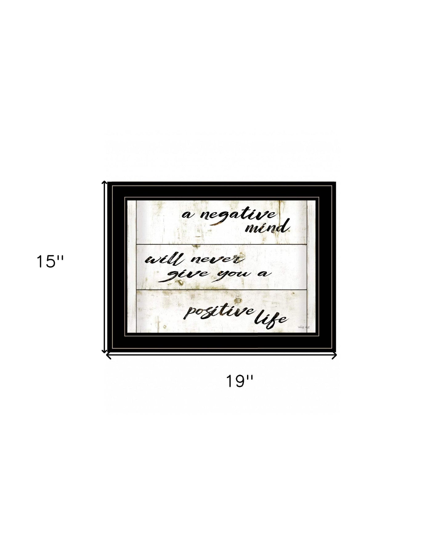 Positive Life 3 Black Framed Print Wall Art - Homeroots - Flyclothing LLC