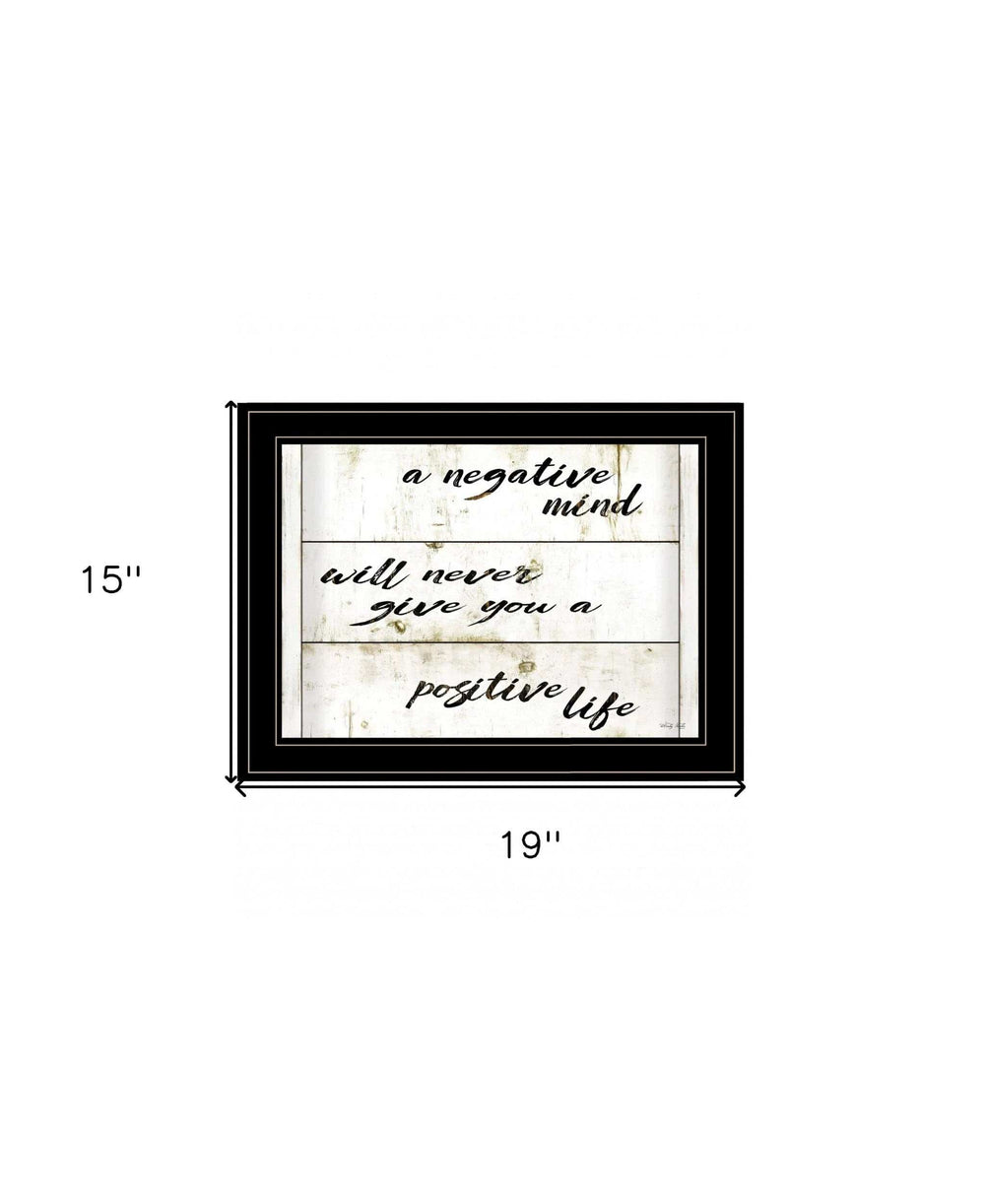 Positive Life 3 Black Framed Print Wall Art - Homeroots - Flyclothing LLC