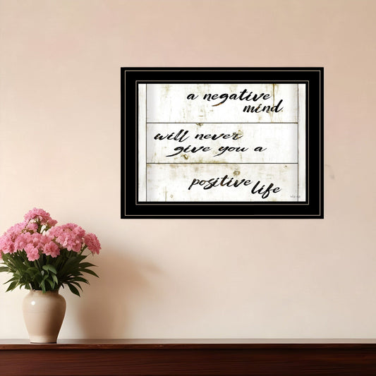 Positive Life 3 Black Framed Print Wall Art - Homeroots