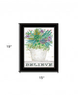 Believe Succulents 3 Black Framed Print Wall Art - Homeroots - Flyclothing LLC