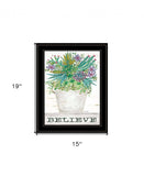 Believe Succulents 3 Black Framed Print Wall Art - Homeroots - Flyclothing LLC