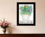 Believe Succulents 3 Black Framed Print Wall Art - Homeroots - Flyclothing LLC